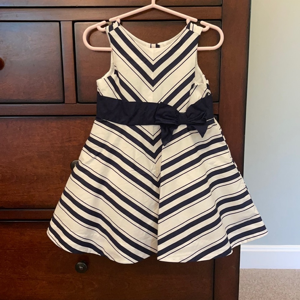 Janie and Jack Blue/White Striped Dress